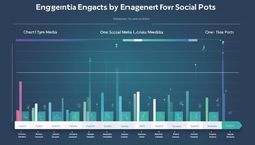 Interactive chart displaying engagement rates of social media posts over a month